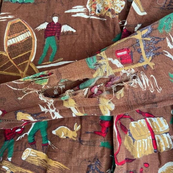 Vintage Lumberjack Flannel Bear Woodsy Camping Button Down flaw - Picture 7 of 10